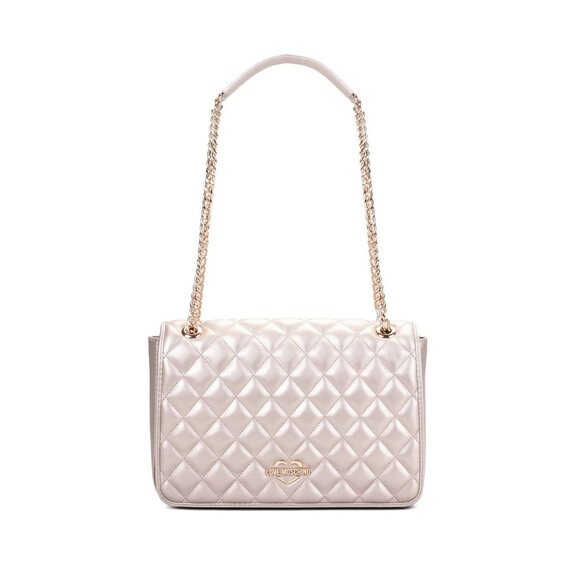 LOVE Moschino Borsa Quilted Bag Metallic Rose Gold - Brand New - Picture 2 of 9